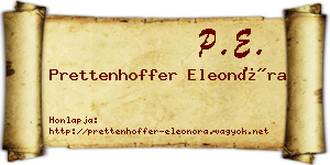 Prettenhoffer Eleonóra névjegykártya